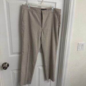 ZARA Lightweight Linen Blend Elegant Cream Color Dress Pants  Size 10
